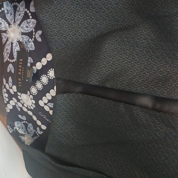 New W Tags! TED BAKER Elegant Taylored Black Dress with Front Zipper - Picture 11 of 12